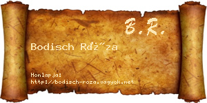 Bodisch Róza névjegykártya